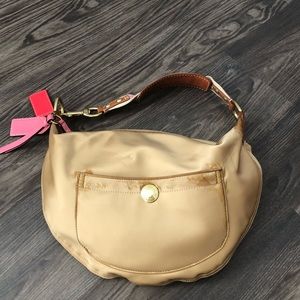 Gold Satin Coach Purse